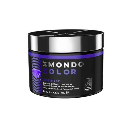 Image of XMONDO Color Amethyst Depositing Mask, Purple Hair Dye, 8 Fl Oz | Semi-Permanent, Infused with Bond Booster & Hyaluronic Acid for Nourishment, Revitalization & Repair, Vegan Formula