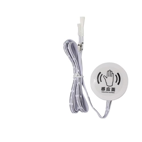 Penetrable 25mm Touch Sensor LED Light Switch 5V 12V 24V 60W Hand Sweep Dimmable Dimmer for Mirror Cabinet Shelf Lamp(LP813 White)
