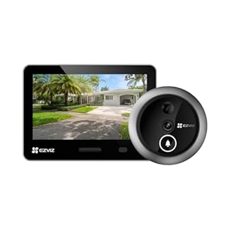 EZVIZ 4K Judas de Porte Camera Surveillance,Visiophone Connecté Interphone Vidéo, Écran Tactile 5,5, Reconnaissance Faciale IA,Détection Humaine PIR, Audio Bidirectionnel, Batterie 7100mAh, EP4 Argent