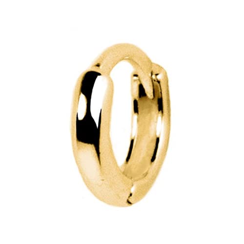 SINGULARU - Boucle d'oreille à l'unité anneau Klein 5 or - Boucle d'oreille en argent Sterling 925 avec finition plaqué or 18 K - fermoir anneau - Boucle d'oreille à l'unité - Bijoux pour Femme Cover