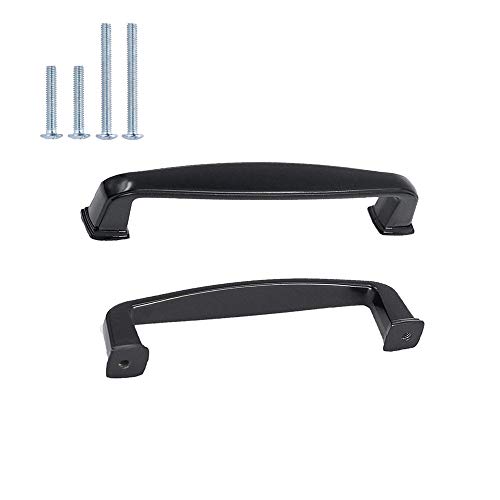 Preisvergleich Produktbild 5 Stück Schrankgriffe Möbelgriffe 96mm - Goldenwarm Zinklegierung Bogengriffe Metall Stangengriffe Schwarz Küche Griffe Schrankknöpfe Schublade Kommode Relinggriffe LS8791BK96