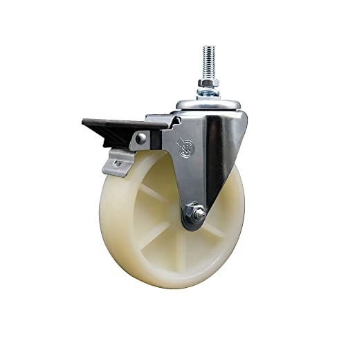 Nylon Swivel Threaded Stem Caster w/5