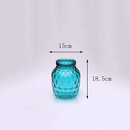 Home Simplicity Vases Creative Blue Handmade Polka Dot Glass Individuality Home Dried Flower Home Accessories, Lsxysp, A, A #TOP1