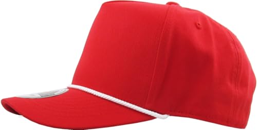 Image of KBETHOS Pro Style 5 Panel Rope Baseball Cap with Adjustable Snapback