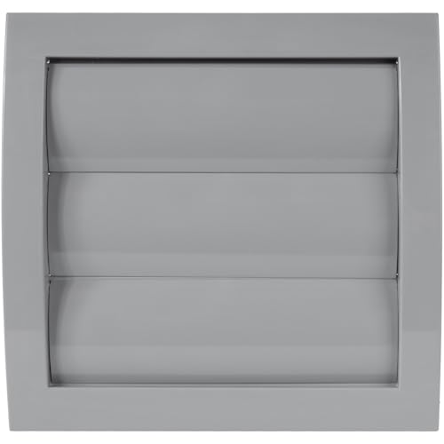Vent Systems Copertura di sfiato dell'aria grigia da 10 cm, prese d'aria e tubo di scarico del bagno, copertura di sfiato dell'essiccatore per esterni con feritoia di sfiato apertura