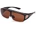 Bestum Driving Glasses Wraparounds Polarized Fitover Sunglasses (Matte black , Brown)