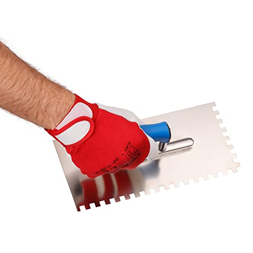 Mivos Tandgladmakende Troffel 8 x 8 mm - Roestvrij Staal Getand Gladmakende Troffel 270 x 130 mm - Tandlepel Met zachte Grip - Dakrand Made in EU - Afbeelding 6