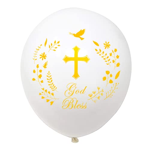 First Communion Decorations and Balloons - Party Supplies for Holy Communion With Cross Balloon