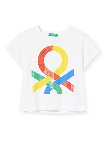 United Colors of Benetton T-Shirt Camiseta de Tirantes, Blanco (Bianco 901), 80/86 (Talla del Fabricante: 1Y) para Bebés