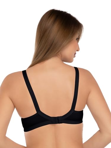 Image of DAISY DEE Women's Cotton Brassiere Non-Padded Wirefree Seamed Full Coverage Comfort-fit Cut and Sew, with Broader Band Regular /Dress /Saree Bra - NSHPU