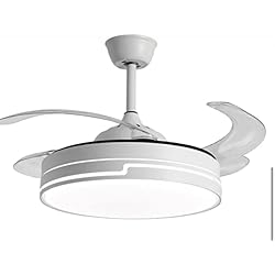 Ventilador Techo Motor Dc BEL AIR HOME - Ventilador de Techo ROBIN, Motor DC, Aspas Desplegables, Luz LED 36W 3000K/4000K/6500K, Mando a Distancia Incluido - Color: Blanco