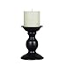 Smeetlo Black Iron Candle Holder Pillar Candle Holder Home Decor Candlestick (6 inch Tall)
