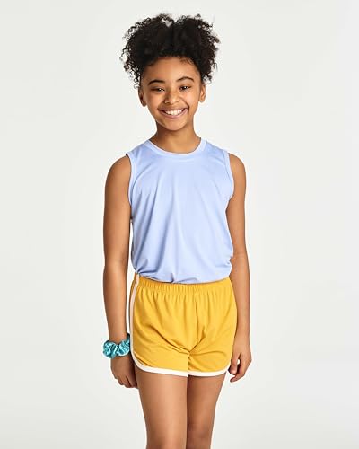 Real Essentials 5 Pack: Girls' Dry-Fit Active Athletic Dolphin Shorts (Ages 4-16)2