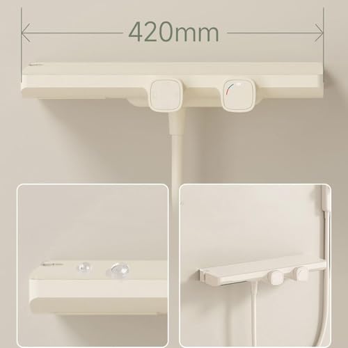 Mitigeur de douche mural gris moderne robinet de baignoire avec pommeau