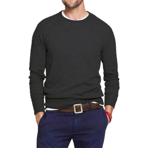 Men's Crew Neck 100 Percent Cotton Knit Sweater Pullover Comfortable for Spring Winter Holiday Casual Wear