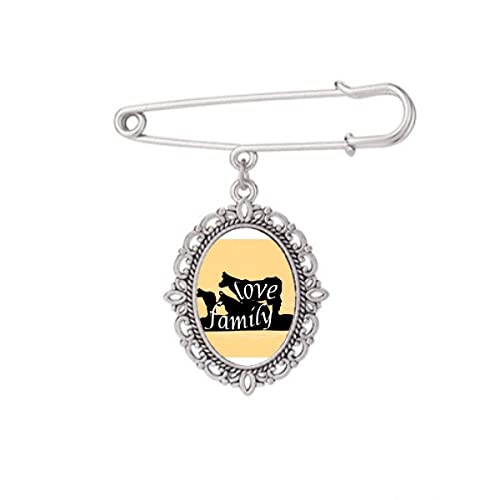 Broche hyène noire en taille M pour accessoiriser une robe ou un chemisier chic