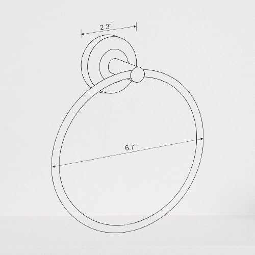 Image of JAGGER JAG222 Round Towel Rings /Towel Holder /Hand Towel Stand /Cloth Hanger /Napkin Holder /Cloth Stand /Towel Holder for Bathroom /Kitchen /Washbasin (Chrome Finish, Pack of - 1)