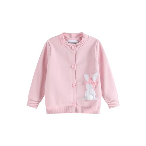 Baby and Girls Easter Bunny Knit Sweater Cardigan