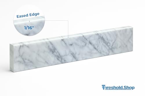 Image of Bathroom Vanity Sink Backsplash /Sidesplash (Carrara Marble, 4 inch x 42 inch)