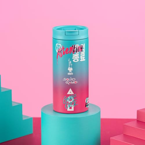 Image of Bialetti Squid Game Travel Tumbler - Double-Wall Stainless Steel, Thermal Insulated, 8 Hours Cold /4 Hours Hot, Perfect for Travel and Daily Use (12 oz - 360 ml)