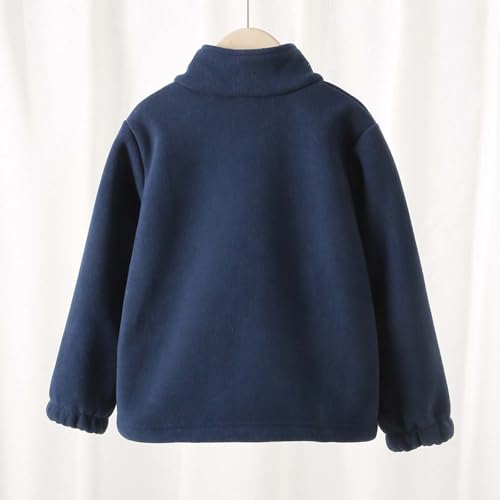 Jackets For Girls Full Zip Polar Fleece Mock Jackets Lightweight Warm Soft Winter Fall Kids Outerwear With Pockets3