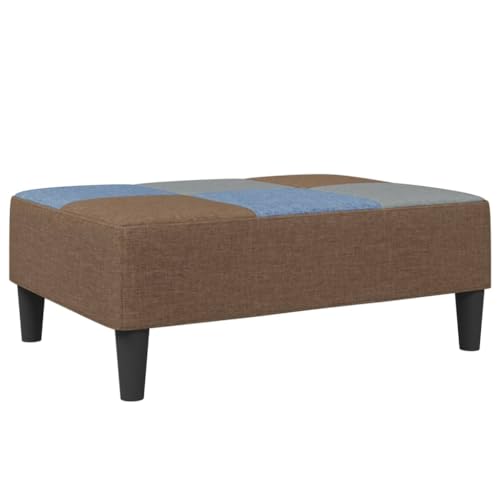 vidaXL Repose-Pied Patchwork 77x55x31 cm Tissu, Tabouret, Tabouret de canapé, siège de Salon, Pouf, Repose-Pied en Tissu, Meuble de Salon