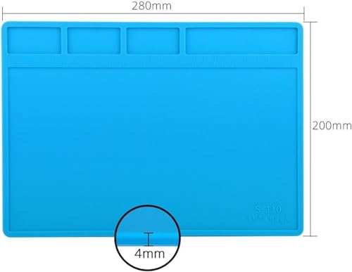 Image of Sky-welding work mats S-110 Multifunctional Mobile Phone Repair Workbench Insulation Pad Hot Air Gun Soldering Station Thermal silicone Mat