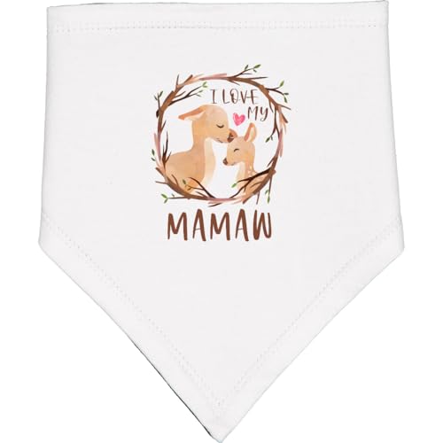 inktastic I Love My Mamaw Baby Bandana Bib