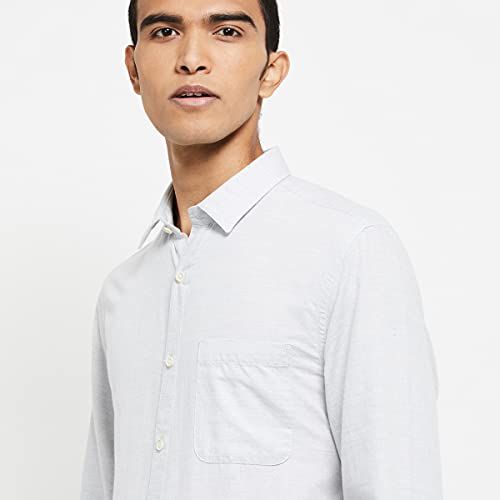 Image of Max Men's Solid Smart Casual Regular Fit Shirt
