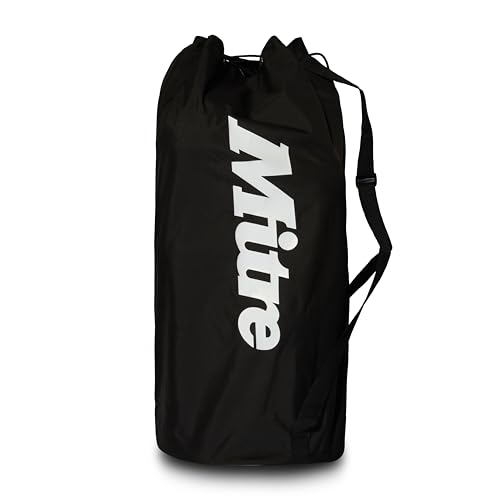 Mitre Football Bag | Heavy Duty | Adjustable Straps Black 12 Balls