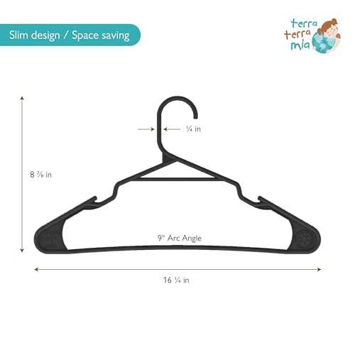 Image of 12 PCS Clothes Hangers, Non Slip Premium Wardrobe Plastic Hangers for Wardrobe Closet Organizer, Garment Storage Hanger for Saree, Shirts & Dresses