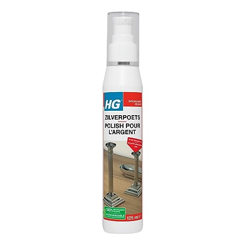 HG Pulido De Plata, Pulido De Objetos De Plata, Para Joyas De Plata Negras O Ahumados, Recuperar El Brillo Natural, Resultados De Larga Duración - 125 ml (491015103)