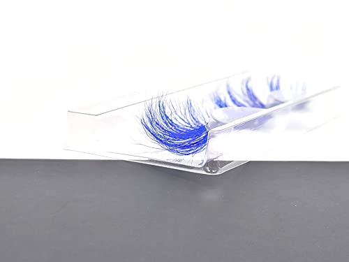 Misslady 25Mm Colored Lashes 3D Real Mink Strip Eyelashes Blue Mink Lashes (M3D-455, 25Mm, 1 Pair, Gift Box) #TOP4