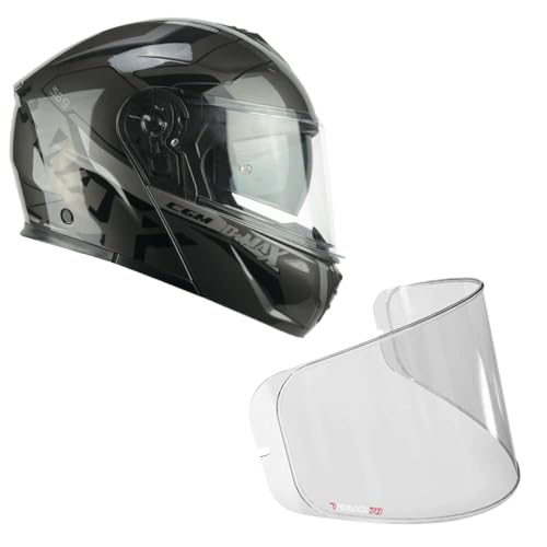 Casco Moto Modular CGM 569 C MAX City Negro Brillo Grafito Talla XXL + PINLOCK 70 Incluido