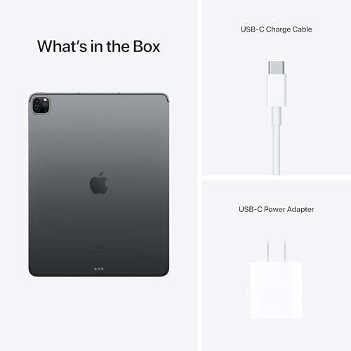 Image of Apple iPad Pro (5th Generation, 12.9-inch, 2021), 512GB, Wi-Fi + Cellular, Space Gray (Renewed)
