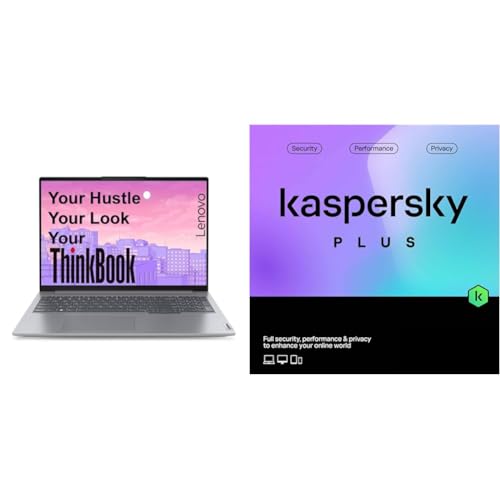 Image of Lenovo ThinkBook 16 AMD Ryzen 7 7735HS (16GB RAM /512GB SSD /Windows 11 Home /Backlit Keyboard /Fingerprint) + Kaspersky Plus 1 Device 1 Year (Physical Pack)
