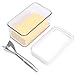 Czemo Burriera multifunzione Portaburro Piatto Portaburro Con Coperchio e Coltello da Burro, Scatola per Alimenti,Capacità Della Padella del Burro 900 ml Può Contenere Burro e Formaggio(Trasparente)