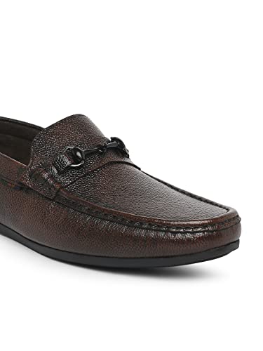 Image of Buckaroo BCK Otis FullGrain Natural Leather Brown Casual Loafer for Mens