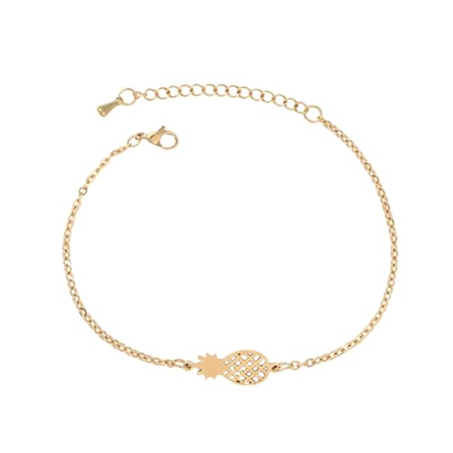 Gatuida Pulsera de Acero Inoxidable con Diseño de Piña Ligera y Duradera...