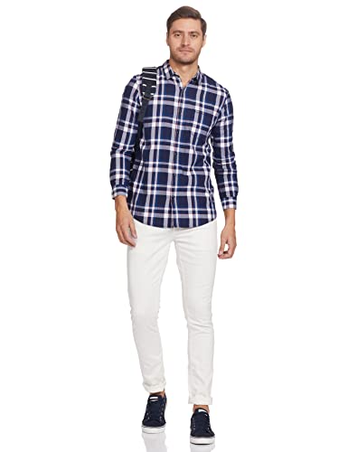 Image of Spykar Men's Checked Slim Fit Shirt