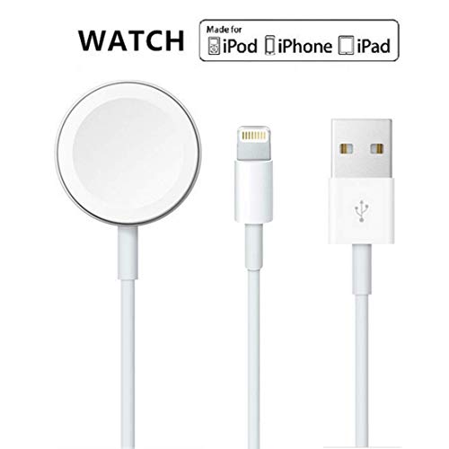 Aktualisiert 2019 Version Watch Charger Magnetkabel für iWatch 5/4/3/2/1, 2in1 Wireless Ladekabel Kompatibel mit Apple Watch Series 5/4/3/2/1 und iPhone 11 Max Pro/XR /XS /XS Max /X /8/8Plus/7/7Plus