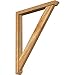 Ekena Millwork BKT0402X30X38TRA06RWR Traditional Slat Rough Sawn Bracket w/Offset Brace, Western Red Cedar