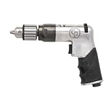 Chicago Pneumatic CP789R-42 - Air Power Drill, 3/8 Inch (10mm), Reversible, Keyed Chuck, Aluminum Housing, Pistol Handle, 0.43 HP / 320 W, Stall Torque 1.8 ft. lbf / 2.5 NM, 4200 RPM, Home Improvement
