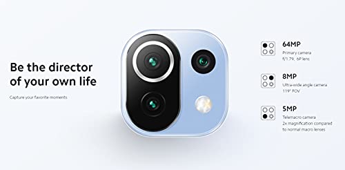 Xiaomi Mi 11 Lite (128GB, 6GB) 6.55” Dual SIM GSM Unlocked 4G LTE International Version (Bubblegum Blue) - Image 7