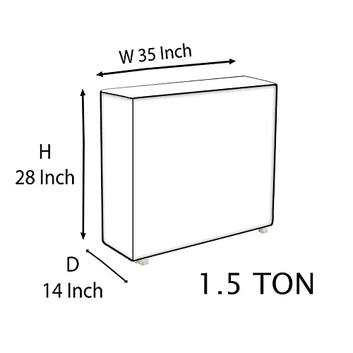 Image of Outdoor Split AC Cover - Protect Your 1.5 Ton AC from Dust and Water with this Dustproof & Water Resistant Cover (Black)
