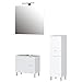 Produktbild Germania Badezimmer-Set 8342-84 GW-Mauresa, bestehend aus Waschbeckenunterschrank, Schrank und Spiegel, im Dekor Weiß