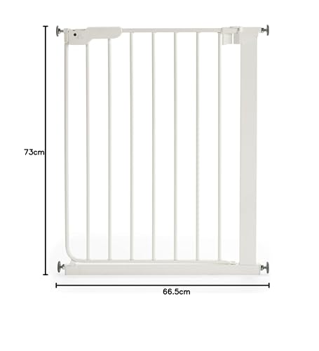 BabyDan Tür und Treppenschutzgitter Slim Fit: für schmale Öffnungen, 60.5 - 66.5 cm, Farbe: Weiß