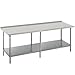 Advance Tabco FMS-368 Work Table, 36" Wide Top W/ Turned Up Edge At Rear, 96" Long, W/ Adjustable