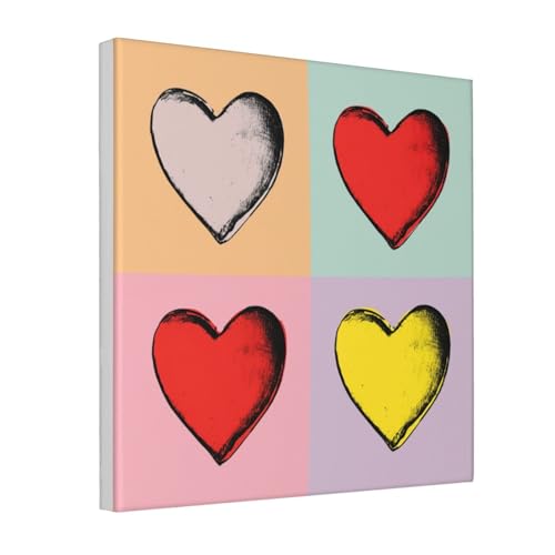 Lienzo decorativo de corazones para dar vida y color a las paredes de tu dormitorio
