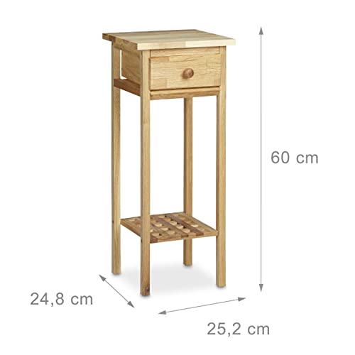 Relaxdays Mobiletto da Salotto, in Legno di Noce